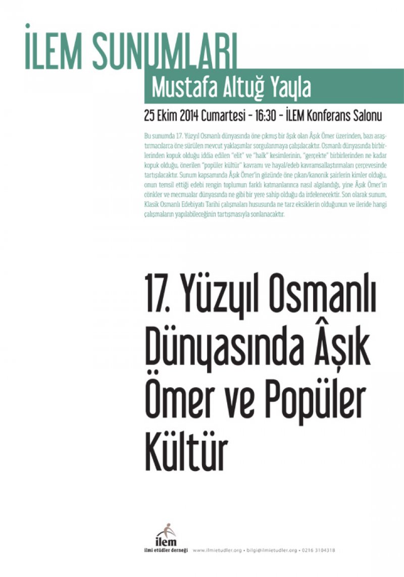17. Yüzyıl Osmanlı Dünyasında Âşık Ömer ve Popüler Kültür