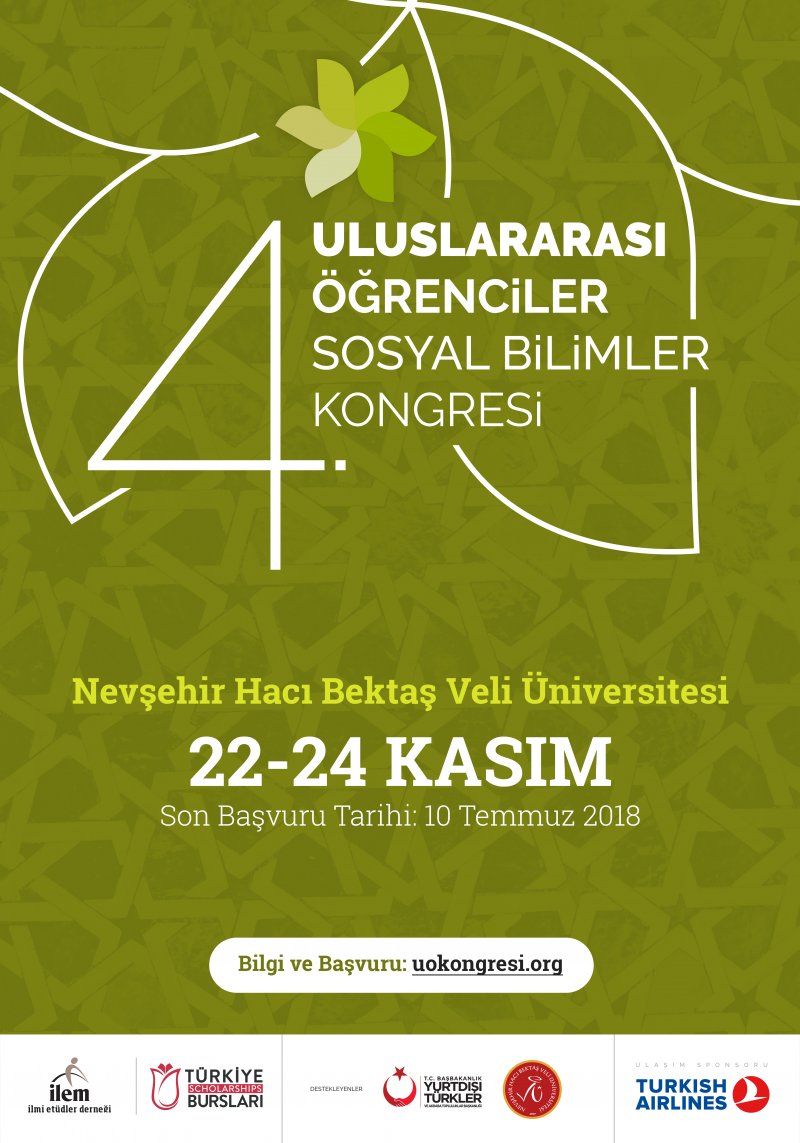 4. Uluslararası Öğrenciler Sosyal Bilimler Kongresi Başvuruları Başladı