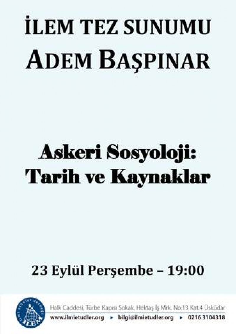 Askeri Sosyoloji: Tarih ve Kaynaklar