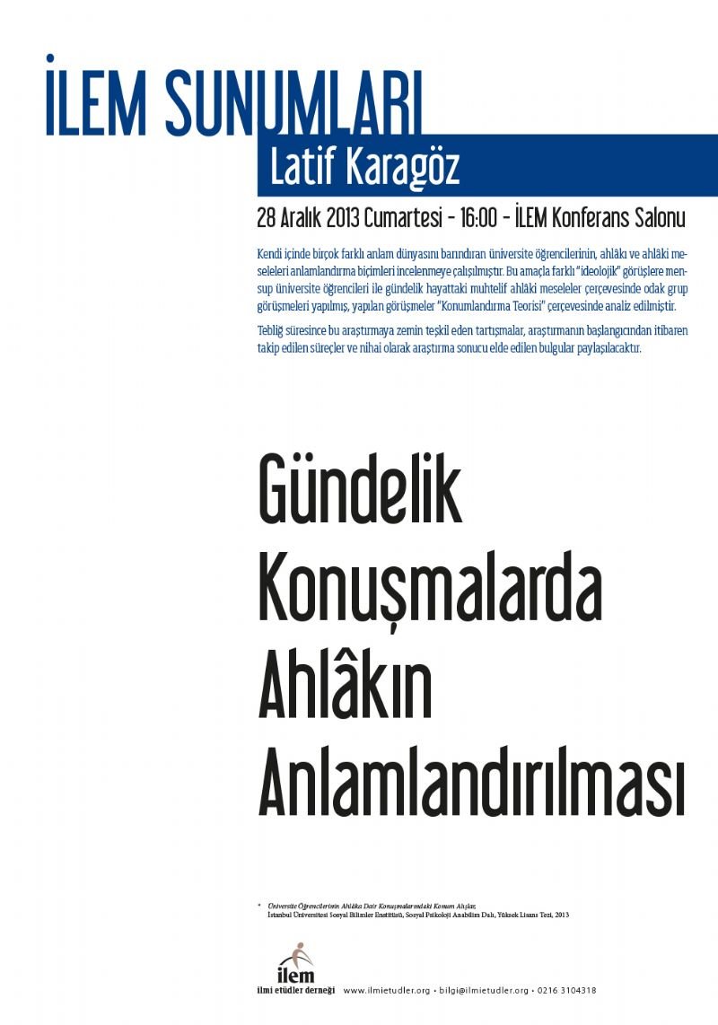 Gündelik Konuşmalarda Ahlâkın Anlamlandırılması