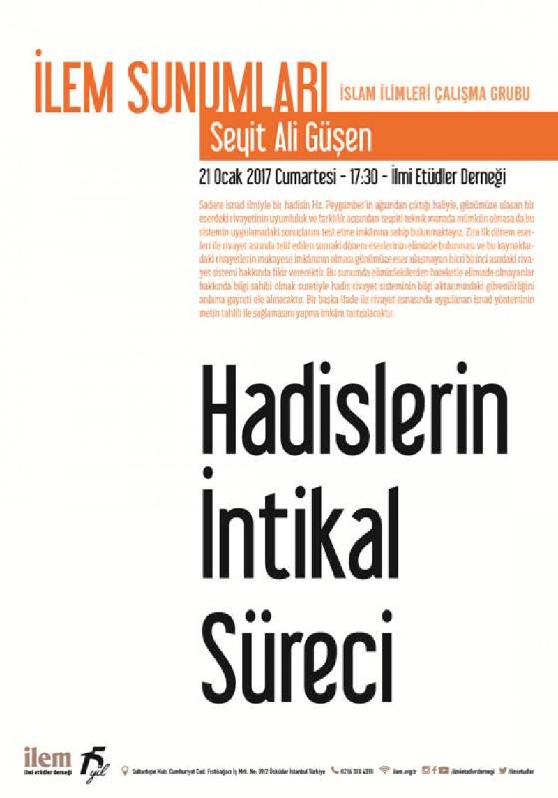 Hadislerin İntikal Süreci