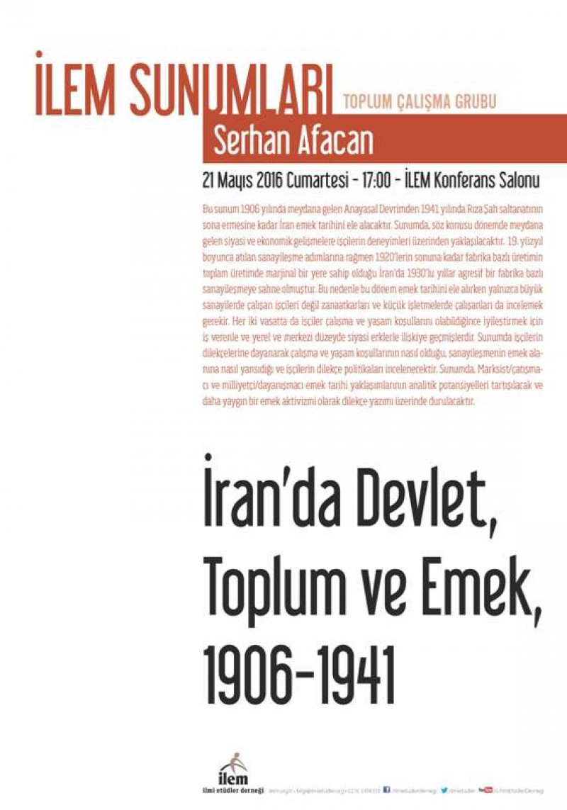 İran’da Devlet, Toplum ve Emek, 1906-1941