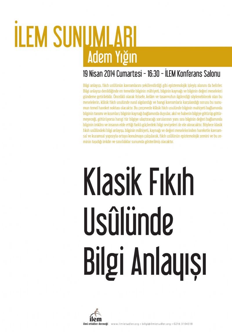 Klasik Fıkıh Usûlünde Bilgi Anlayışı