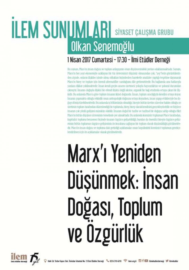 Marx'ı Yeniden Düşünmek: İnsan Doğası, Toplum ve Özgürlük