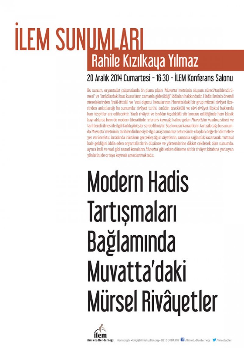 Modern Hadis Tartışmaları Bağlamında Muvatta’daki Mürsel Rivâyetler