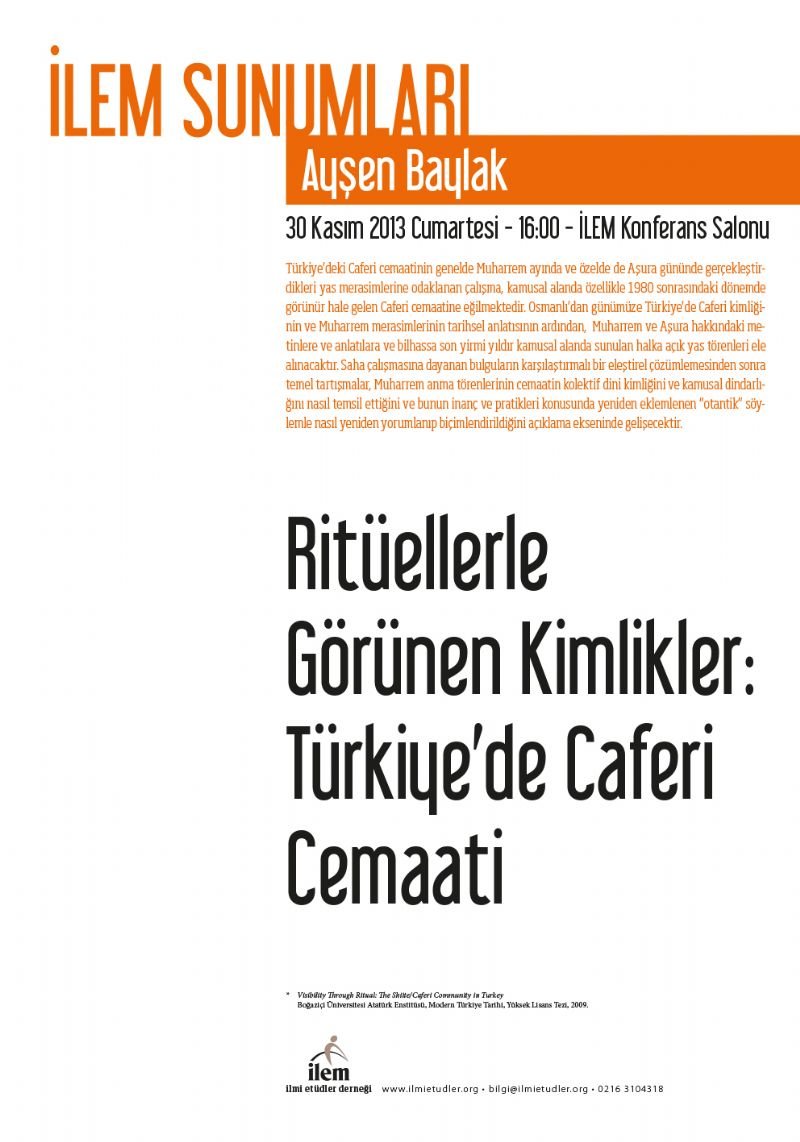 Ritüellerle Görünen Kimlikler: Türkiye'de Caferi Cemaati