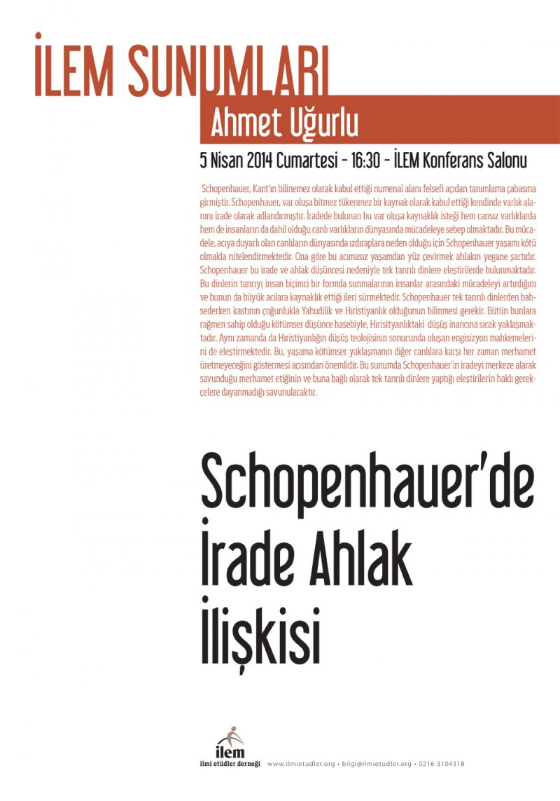 Schopenhauer'de İrade Ahlak İlişkisi