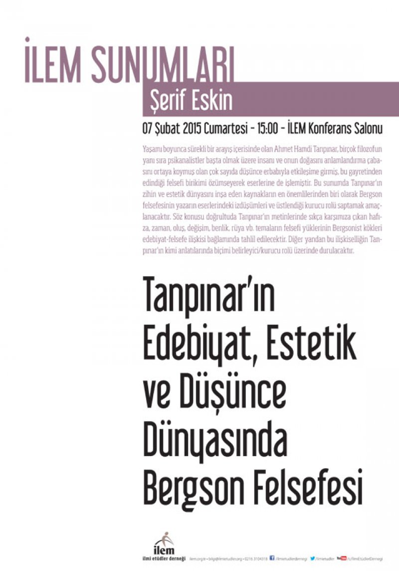 Tanpınar’ın Edebiyat, Estetik ve Düşünce Dünyasında Bergson Felsefesi