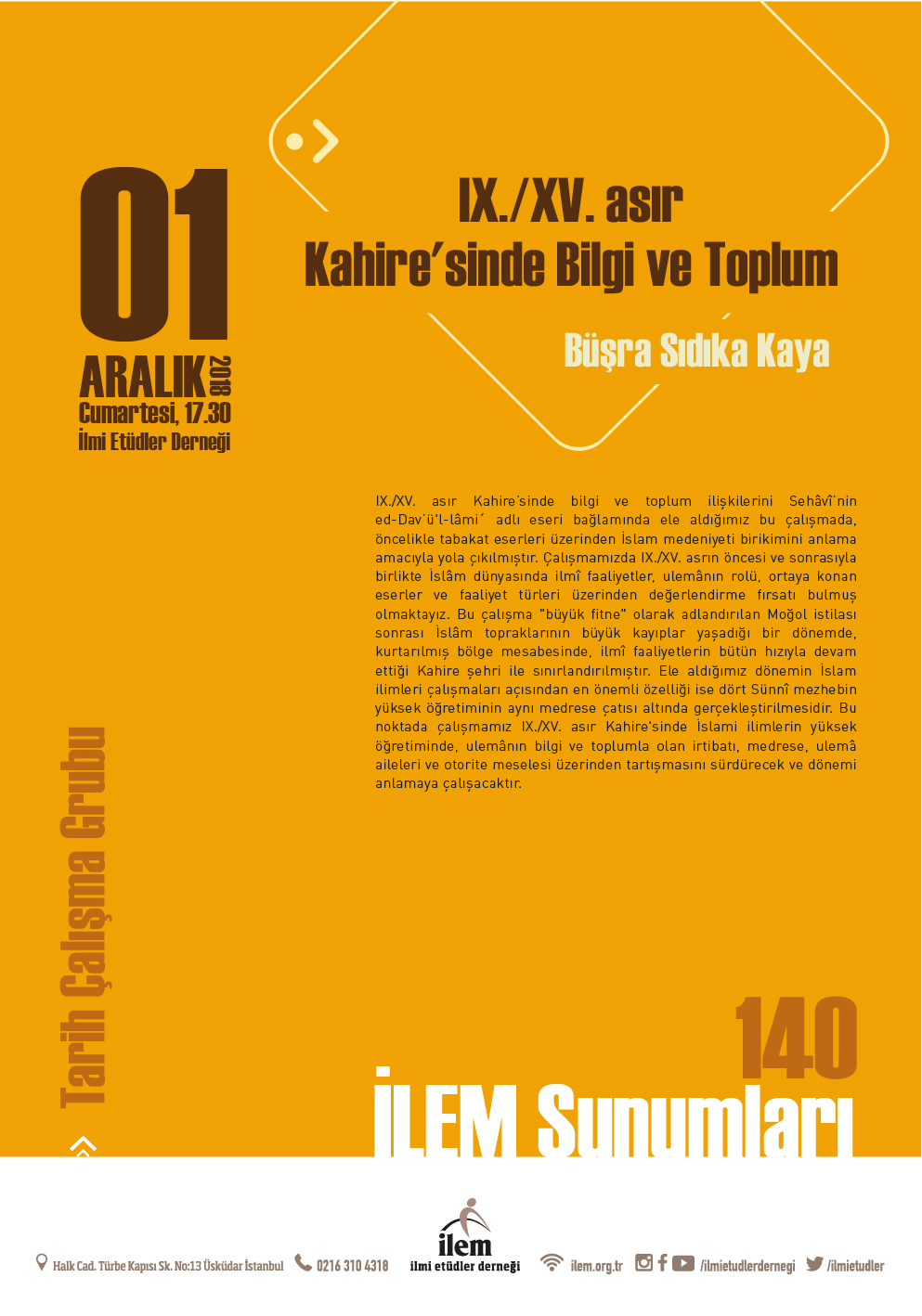 IX./XV. asır Kahire'sinde Bilgi ve Toplum