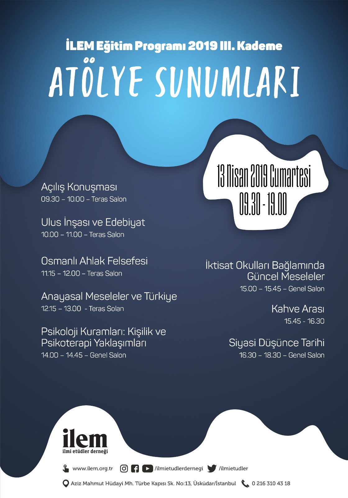 İLEM Eğitim Programı 2019 III. Kademe Atölye Sunumları