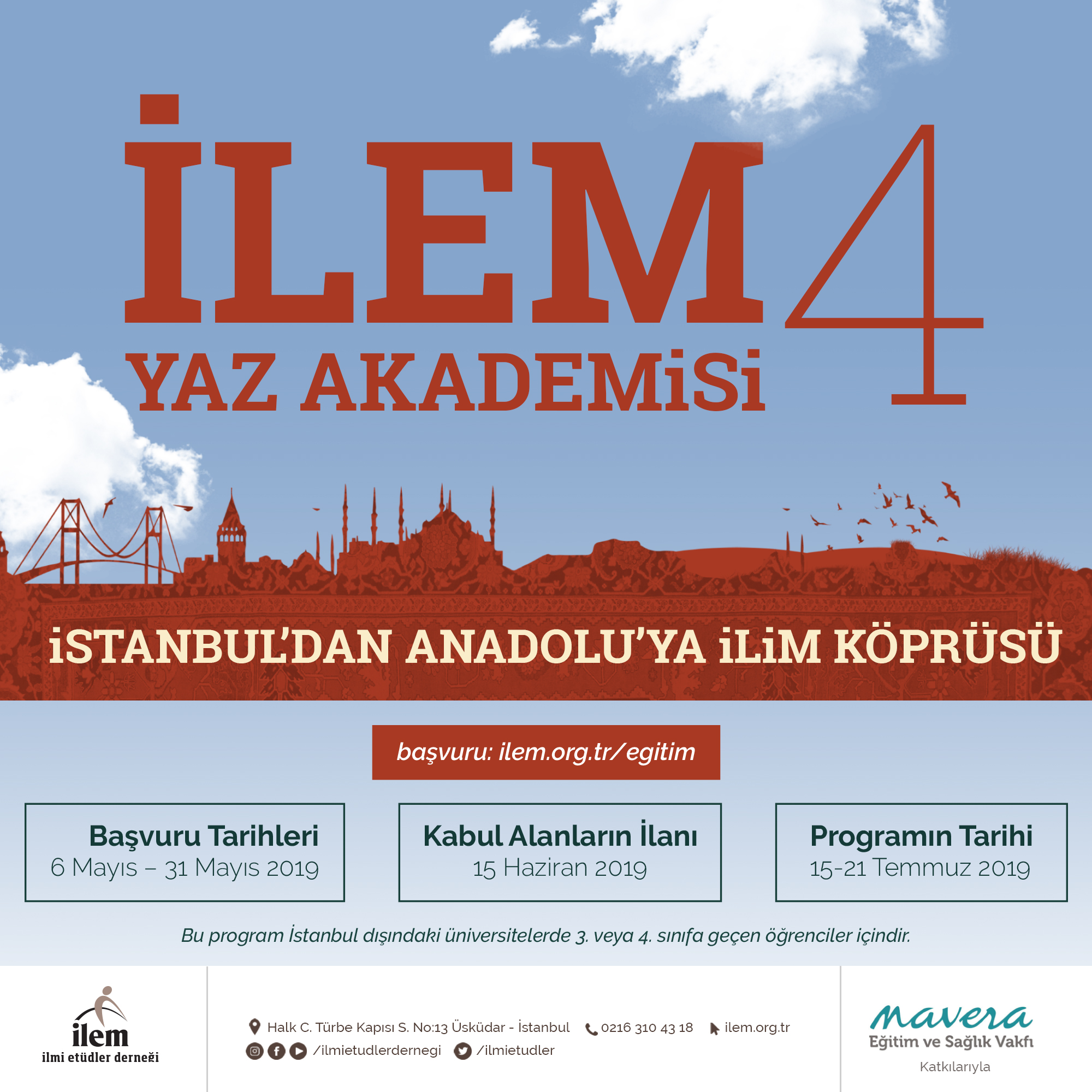 İLEM 4. Yaz Akademisi Başvuruları Başladı