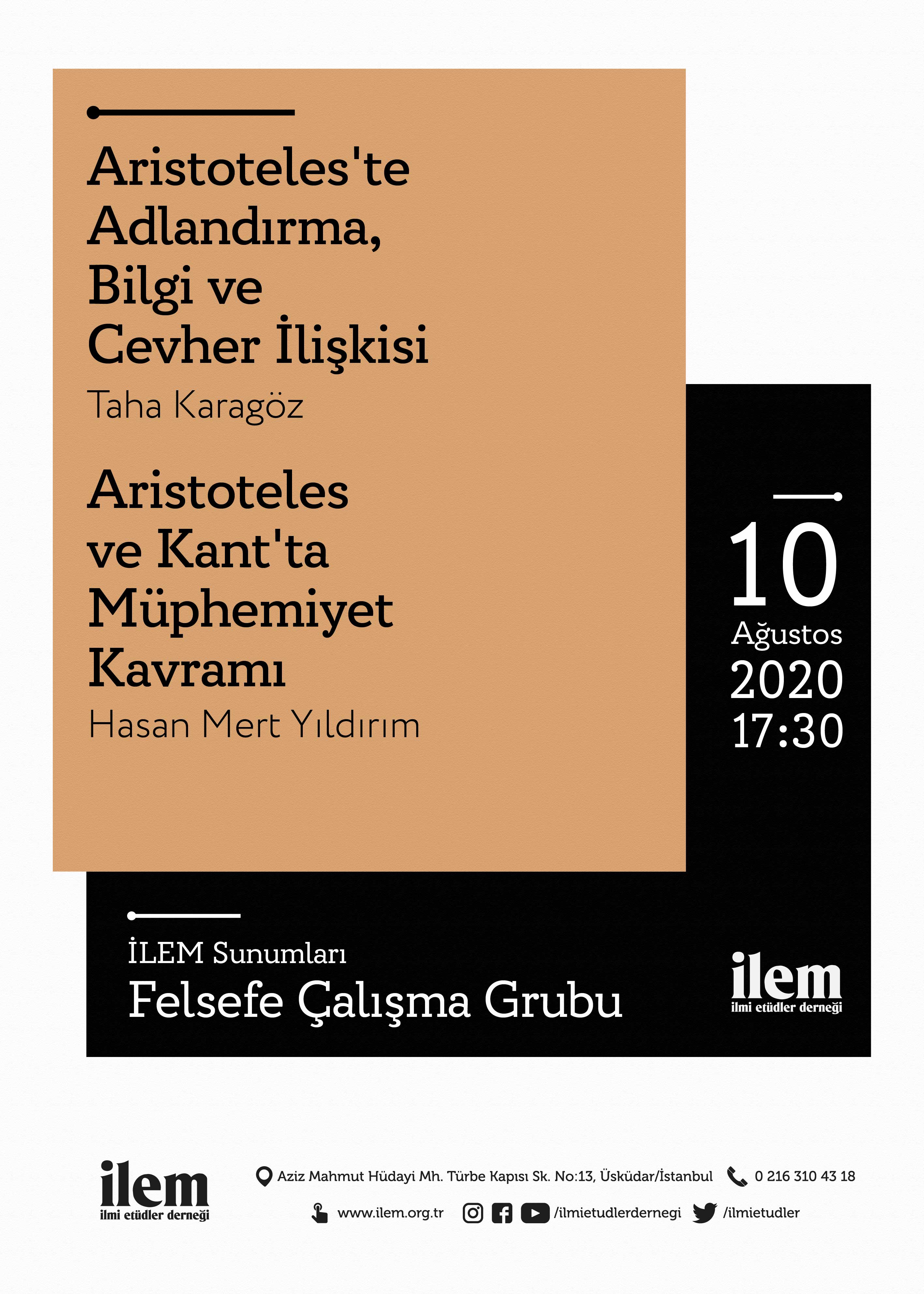 Aristoteles ve Kant'ta Müphemiyet Kavramı