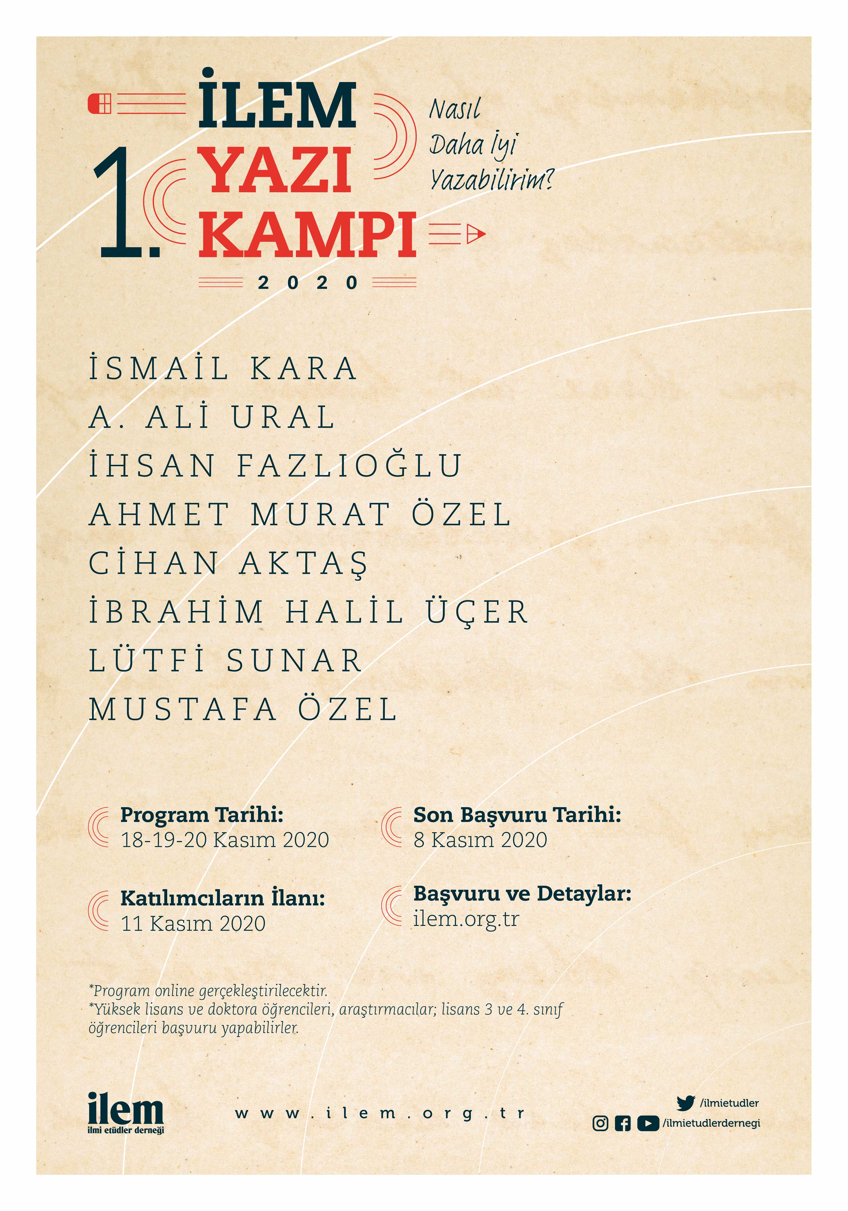 İLEM 1. Yazı Kampı