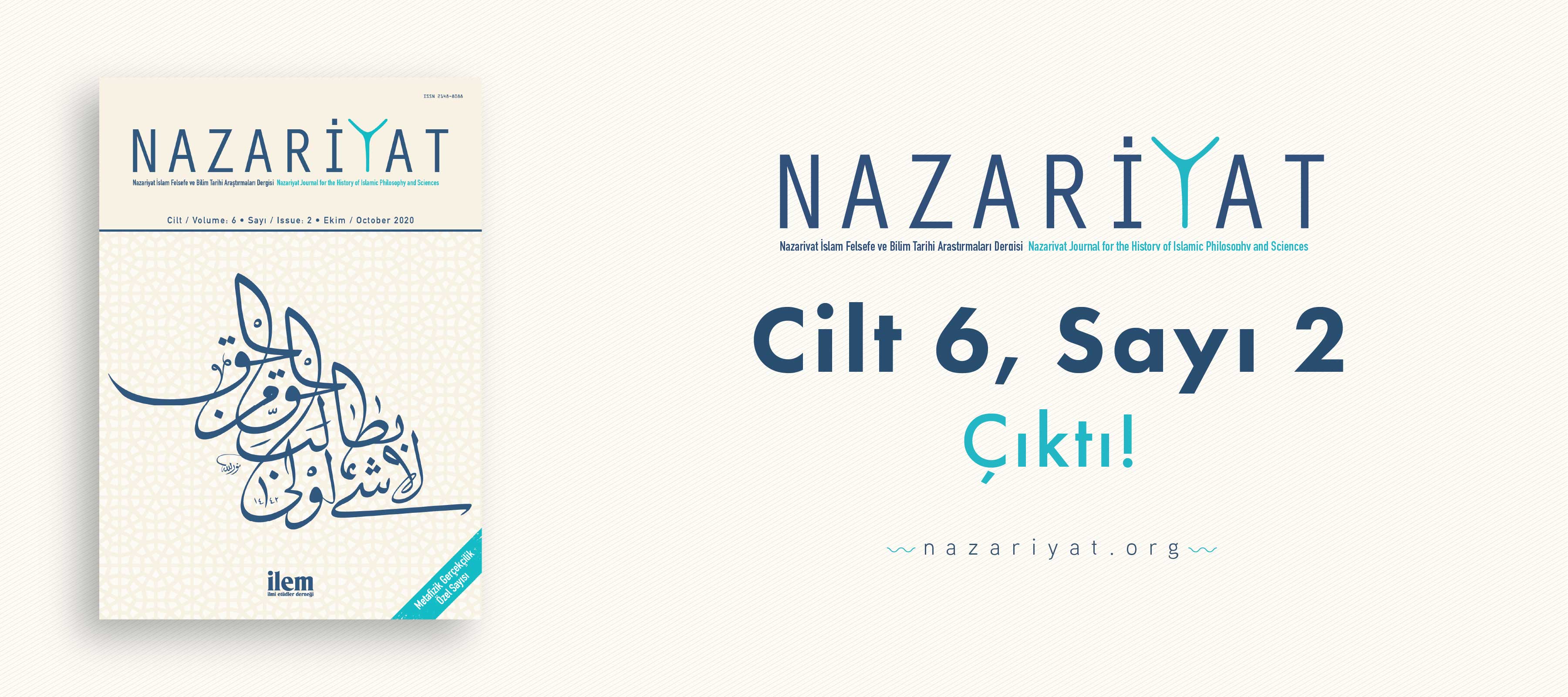 Nazariyat Cilt 6 Sayı 2 Çıktı!