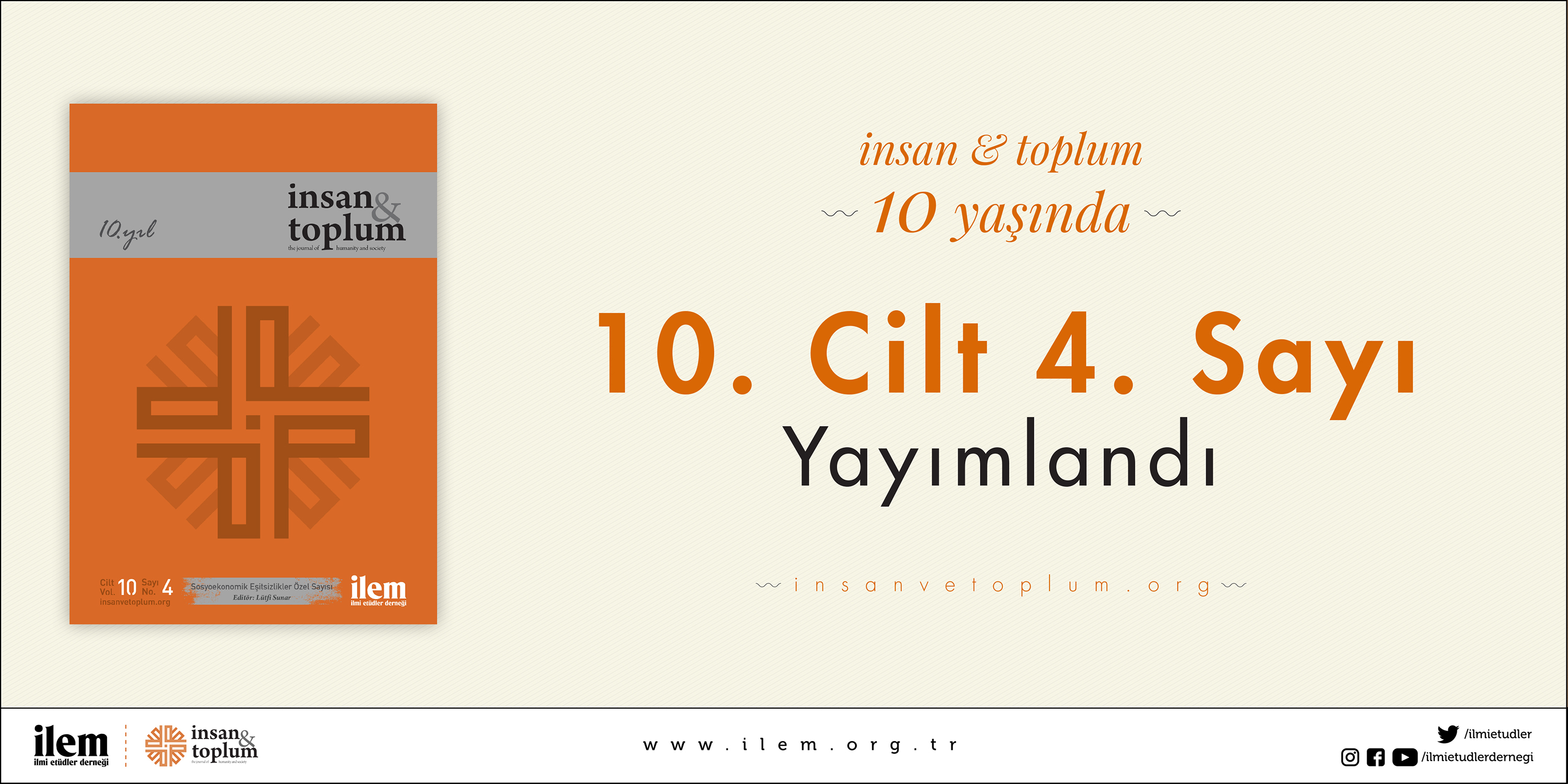 İnsan & Toplum'un 10. Cilt 4. Sayısı Çıktı!