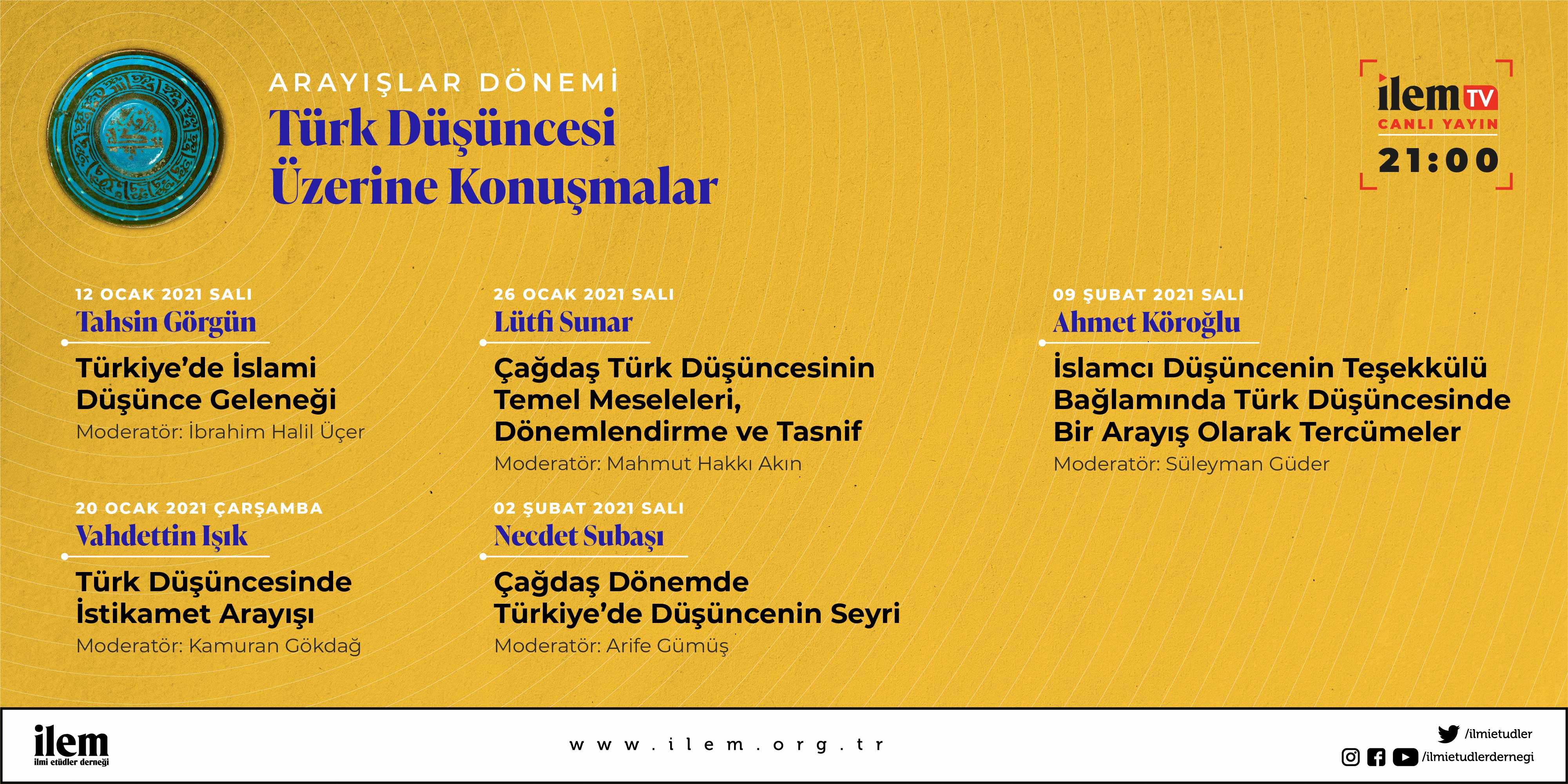 İLEM'de Arayışlar Dönemi Seminerleri Başlıyor