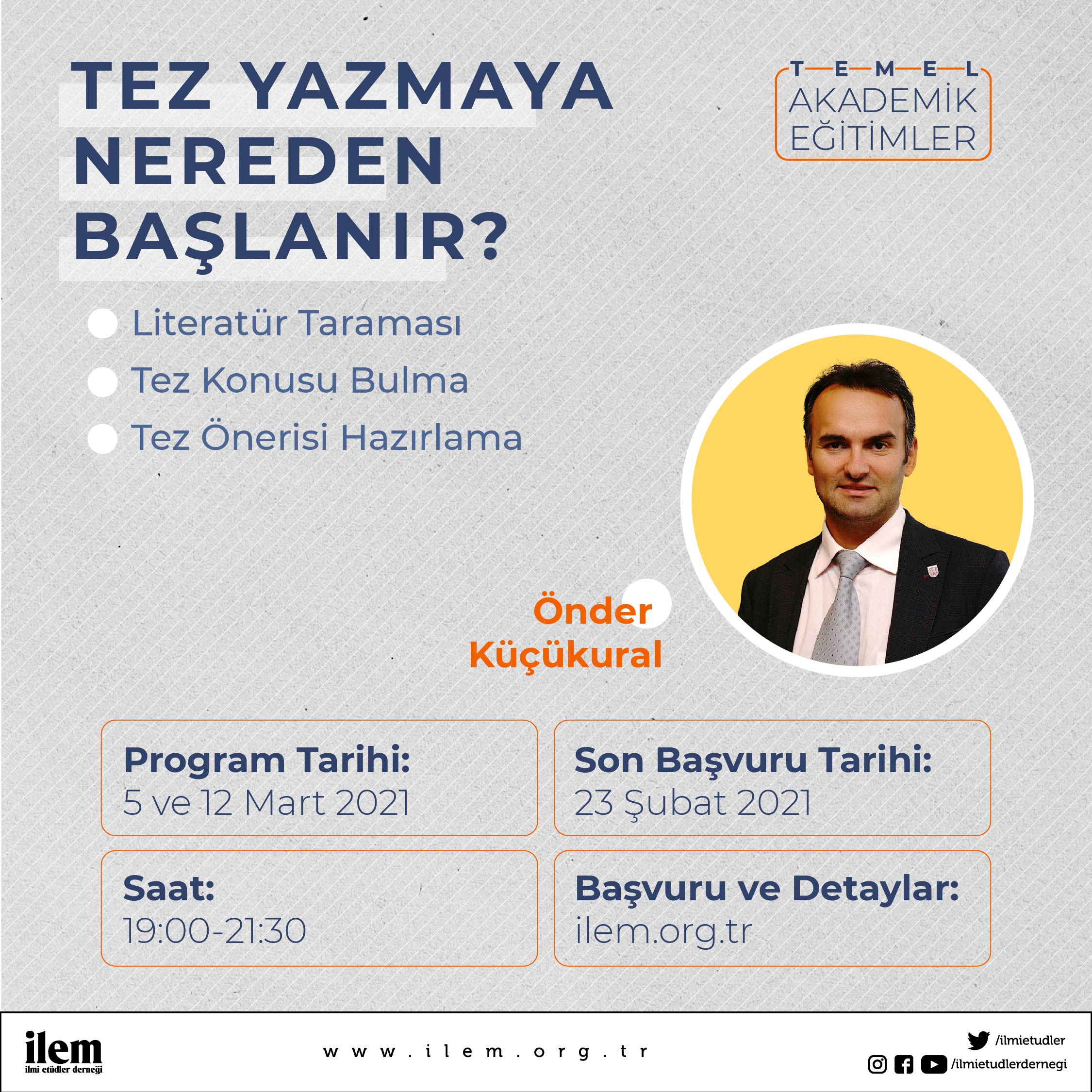 “Tez Yazmaya Nereden Başlanır?” Eğitim Başvuruları Başladı