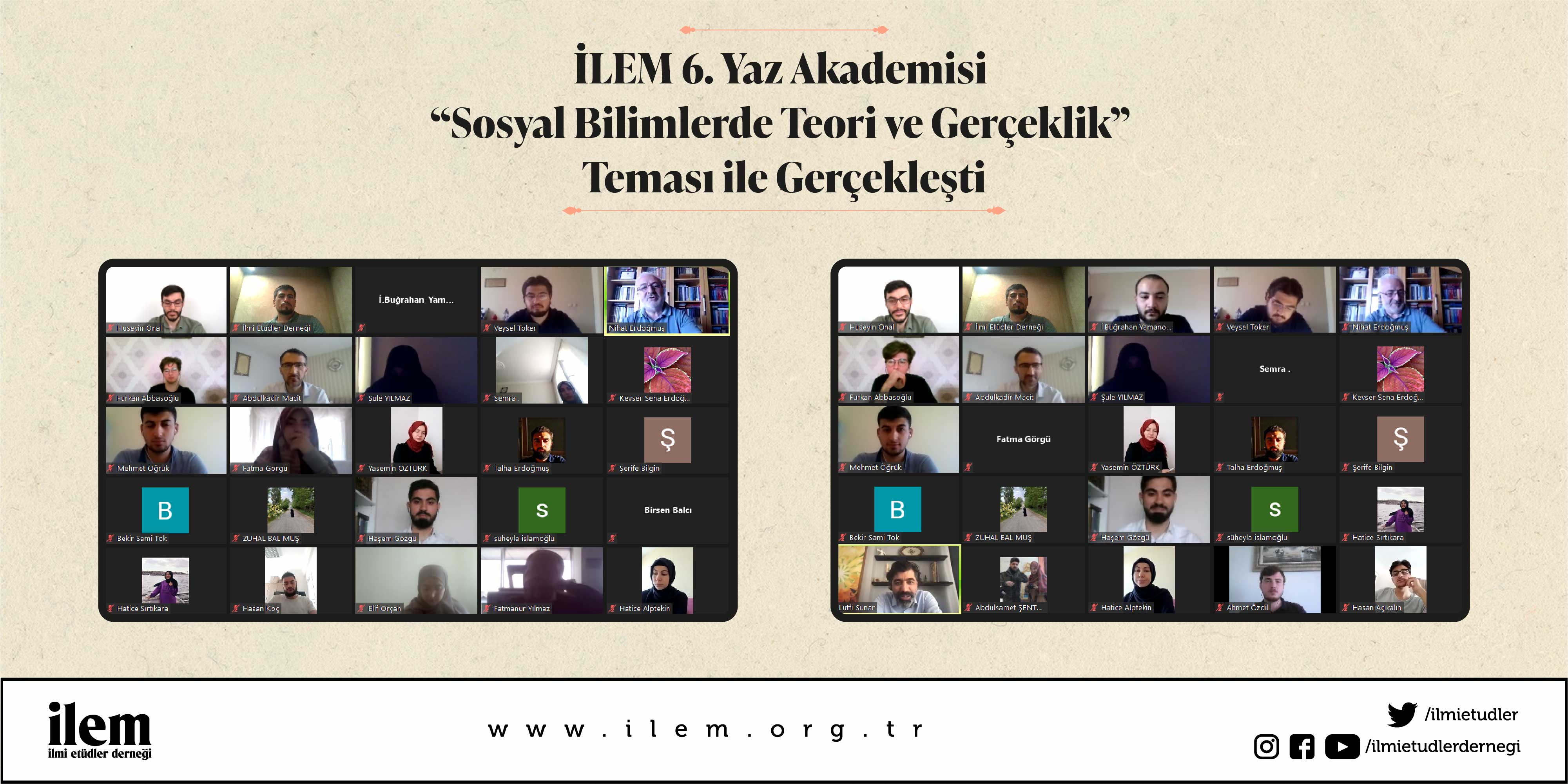 İLEM 6. Yaz Akademisi “Sosyal Bilimlerde Teori ve Gerçeklik” Teması ile Gerçekleşti