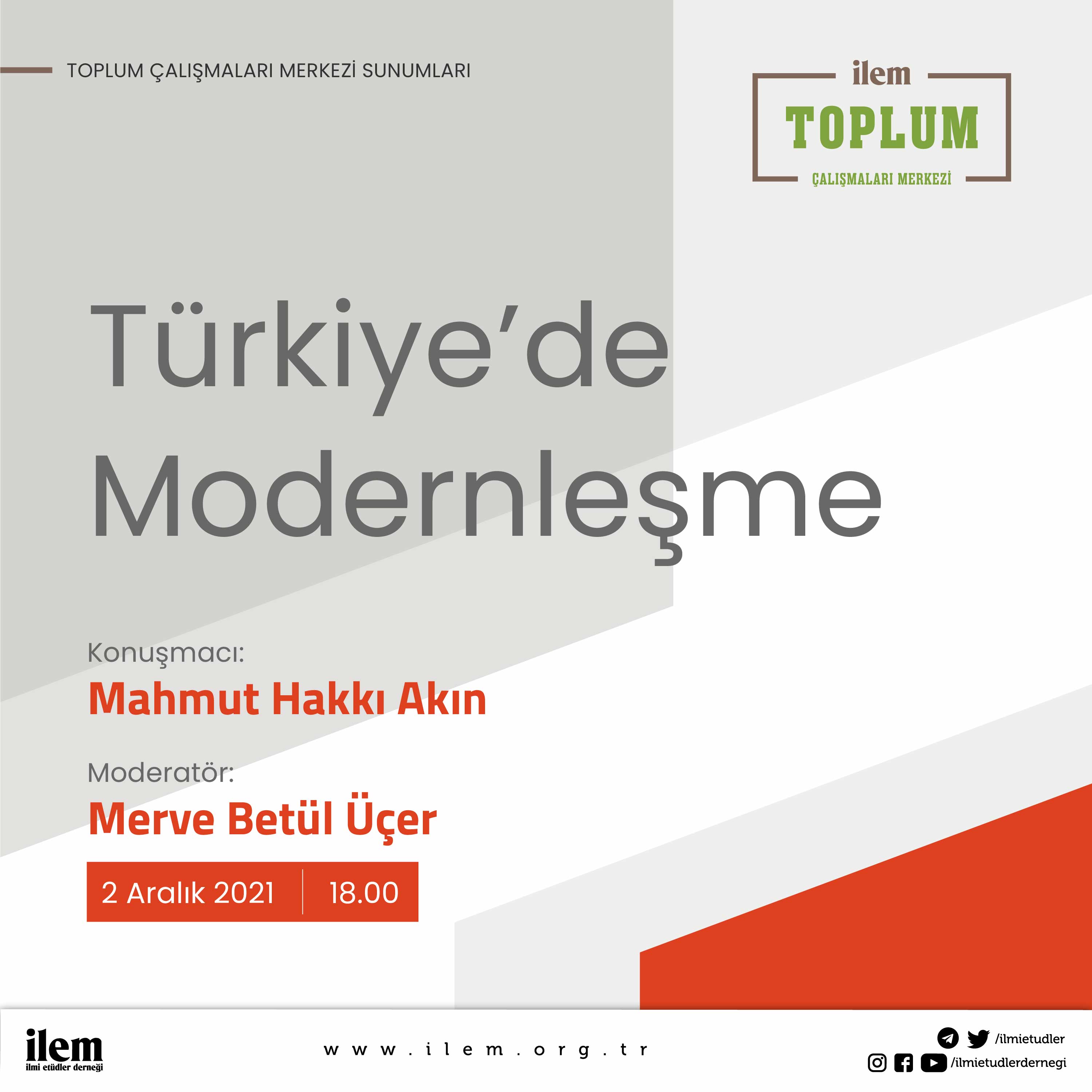 İLEM Toplum Çalışma Merkezi'nin Düzenlediği “Türk Modernleşmesi” Başlıklı Sunumu Gerçekleşti