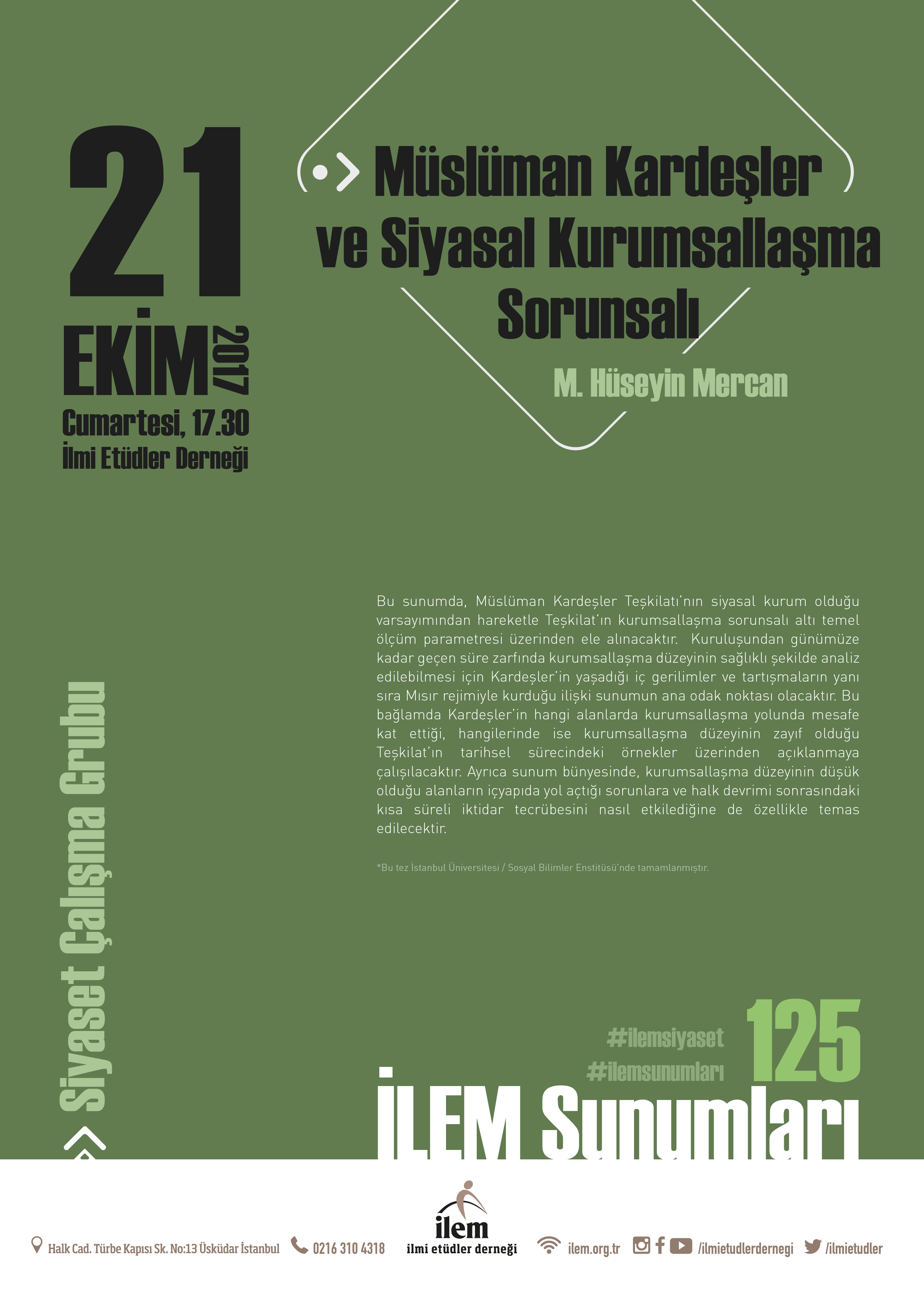 Müslüman Kardeşler ve Siyasal Kurumsallaşma Sorunsalı