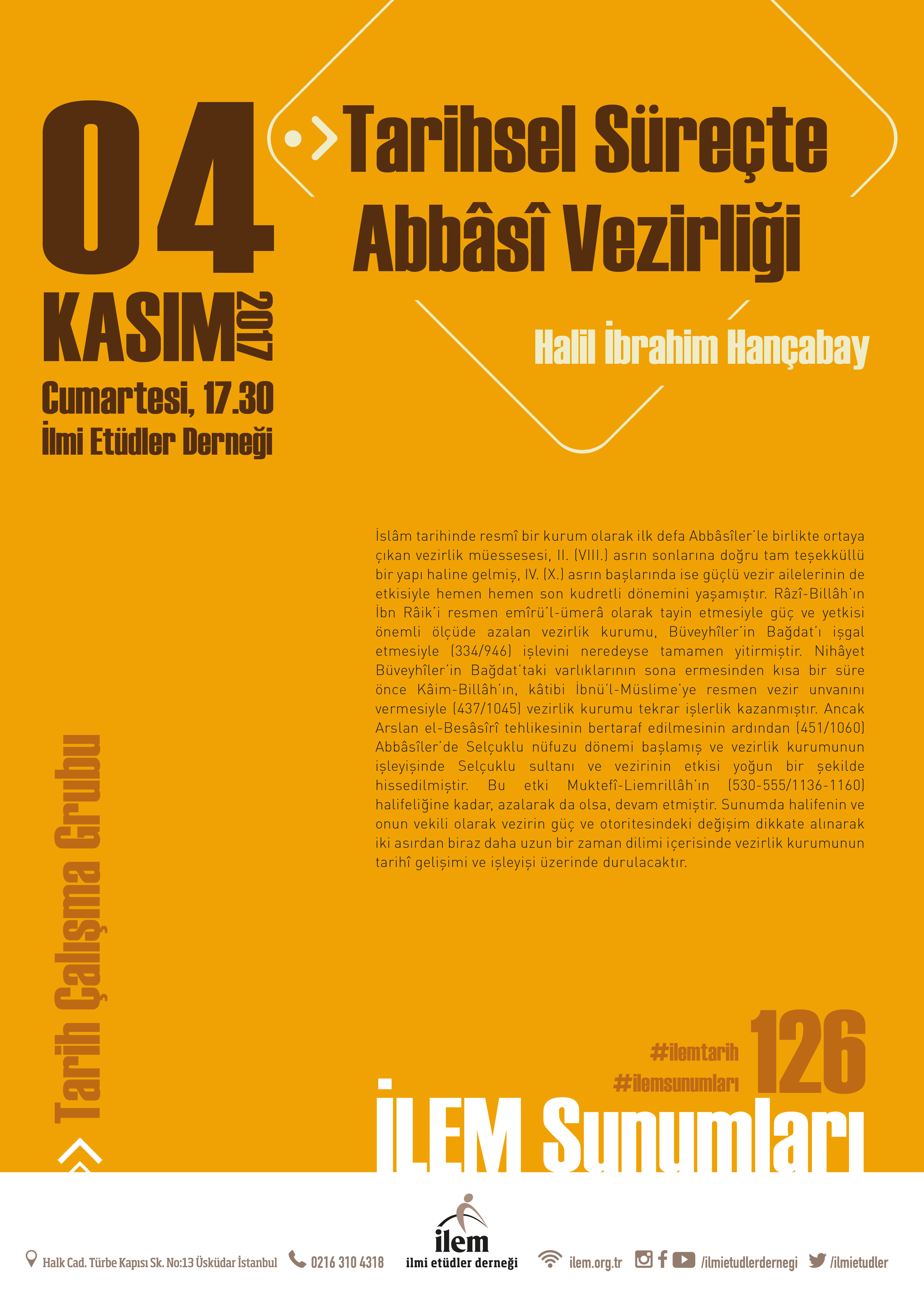 Tarihsel Süreçte Abbâsî Vezirliği