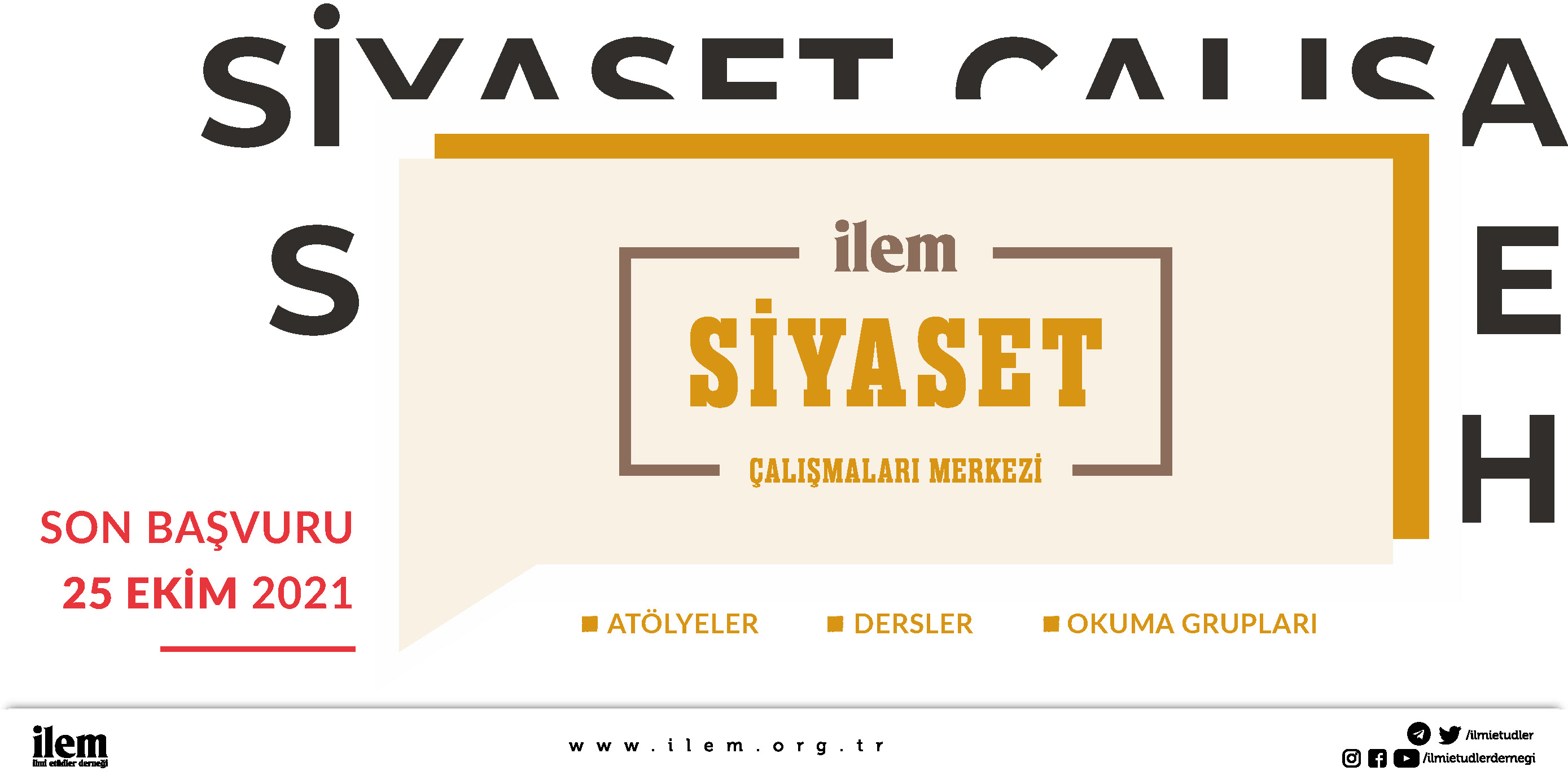 Siyaset Çalışmaları Merkezi'nin Ders Başvuruları Başladı!