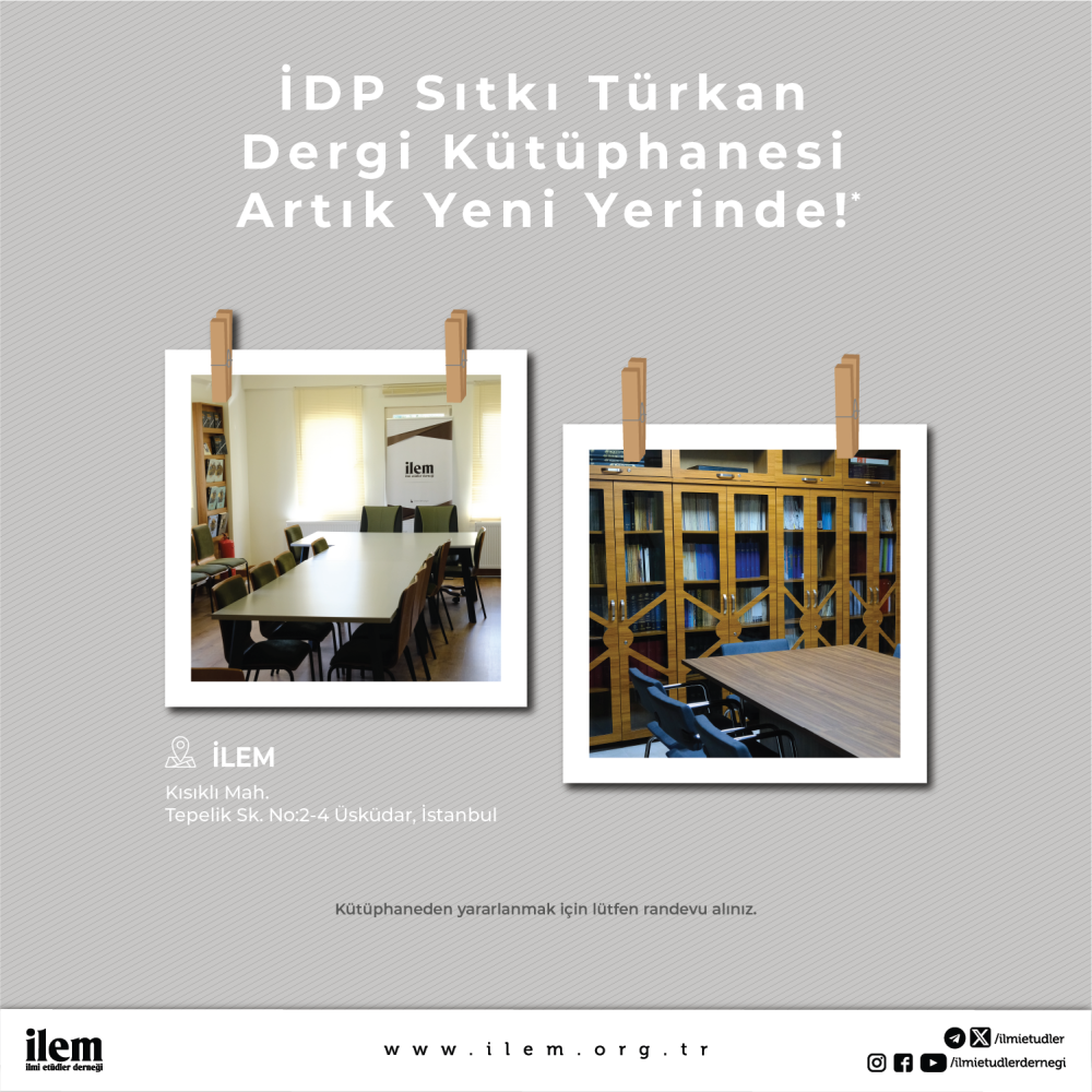 İDP Sıtkı Türkan Kütüphanesi Yeni Adresinde Hizmetinizde!